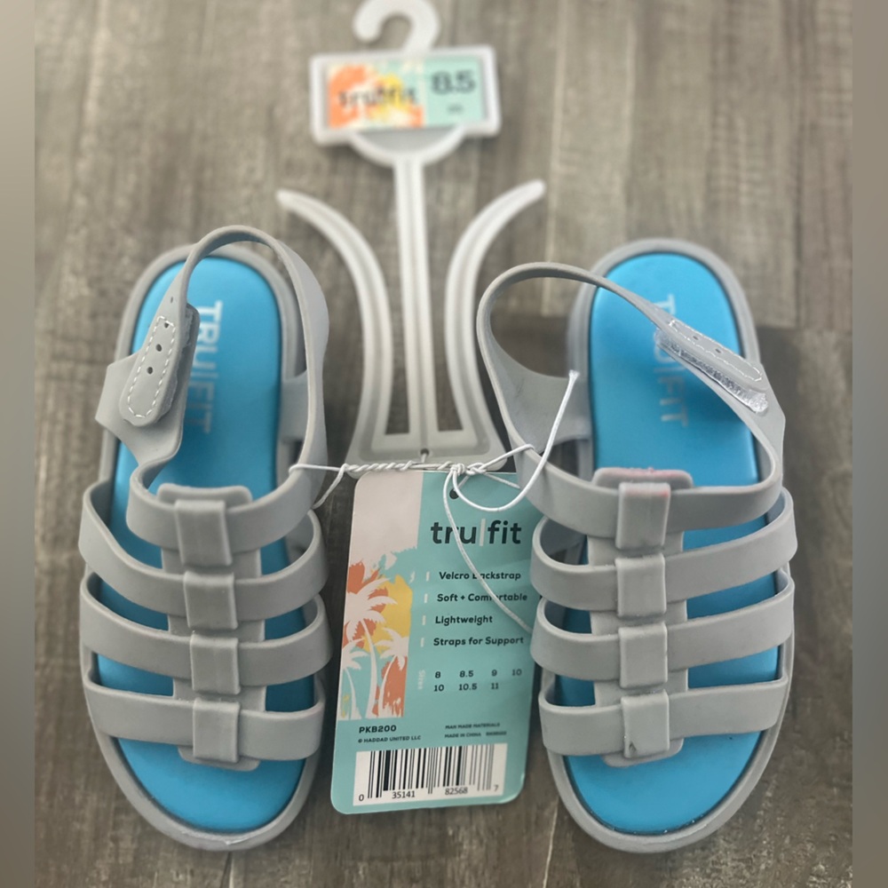 Tru Fit Kids Gray Sandals